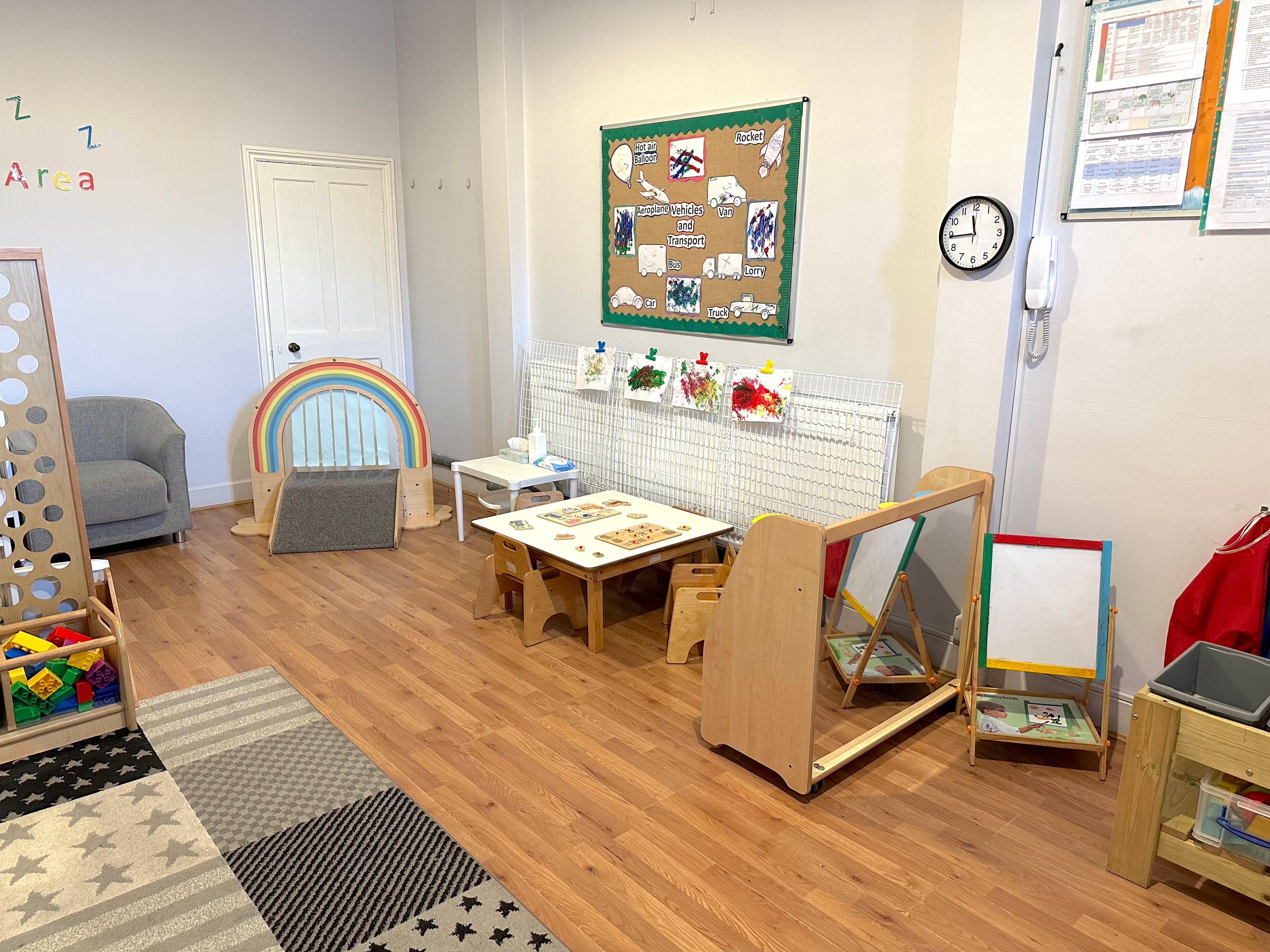 Calm and peaceful baby room with soft cots and gentle lighting